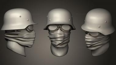 Military figurines HEADS HELMETS16 3d model